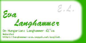 eva langhammer business card